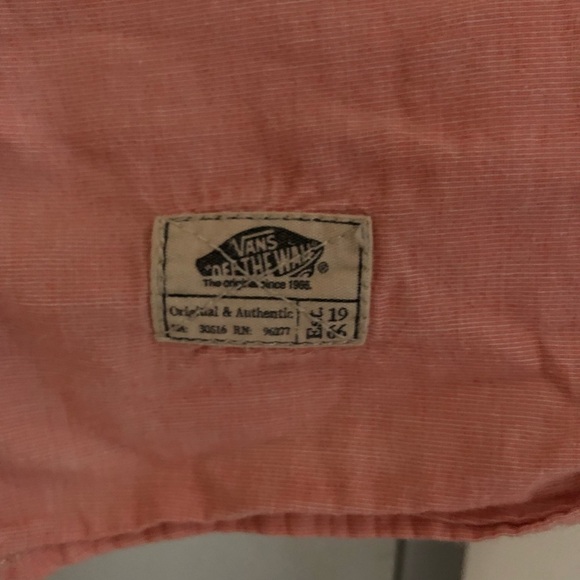 VANS Pink Button-down Long-Sleeve Shirt XL - Picture 10 of 11